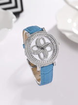 Aurora Ice Silver Blue Crystal Women’s Watch